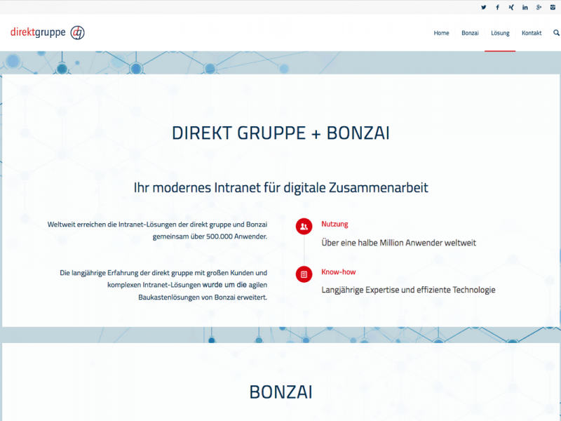 Bonzai Webseite