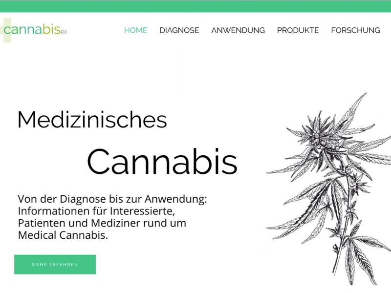Cannabisrx.de Konzeption Website
